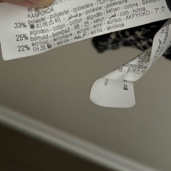 NEW Zara Black White Cotton Wool Tweed Textured Quilted Bomber Jacket - Picture 8 of 11